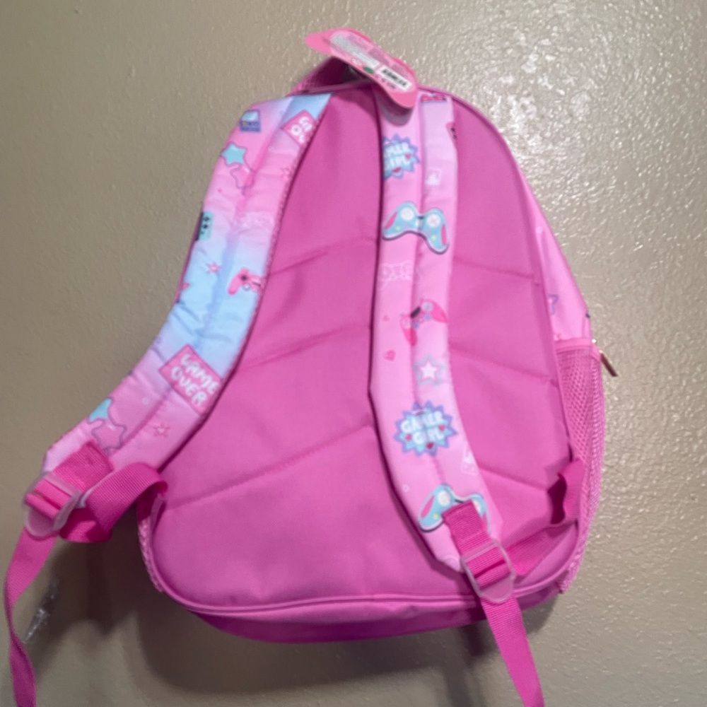 Pink Gamer Kids Backpack with Fun Graphics - Picture 3 of 6
